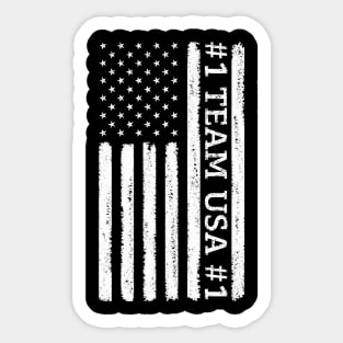 USA flag team USA #1 Sticker